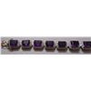 Image 1 : Amethyst and CZ 26.140g Bracelet in Silver