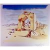 Dali "Paranoiac Village" Limited Edition Lithograph W/Coa, 33"x22.5"