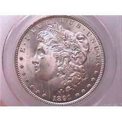 1891-CC Morgan Dollar Ch MS64 PCGS