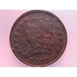 1811 Half Cent XF Details, Clnd NCS (NGC)