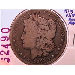 1892-CC Morgan Dollar