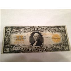 1922 Gold Certificate $10 Large Size