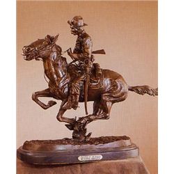 Frederick Remington "Trooper of the Plains" Bronze Sculpture 15"x12"