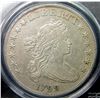 Image 1 : 1799 $1 DRAPED BUST DOLLAR EXTRA FINE XF HERALDIC EAGLE PCGS GENUINE OLD CLEANING