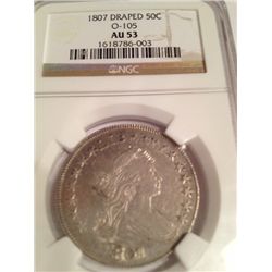 1807 DRAPED BUST HALF DOLLAR