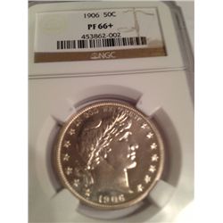 1906 BARBER HALF DOLLAR PF-66+ NGC