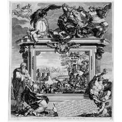 Estampes DE[C]KER, Paulus.- Eroberung Dornik. Aug. Vind. [ Augsbourg], Jeremias Wolff, 1re moitié du