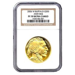 Certified Proof Buffalo Gold Coin 2006-W PF70 Ultra Cam