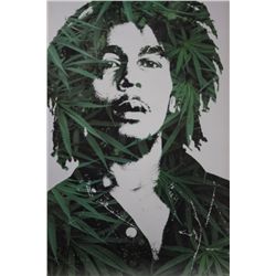 BOB MARLEY WITH POT LEAVES