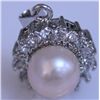 Image 1 : PEACH PEARL AND CZ PENDANT