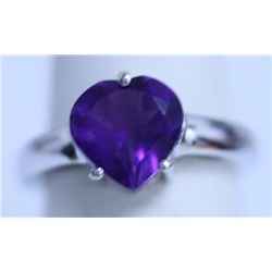 19.05 CTW AMETHYST RING .925 STERLING SILVER