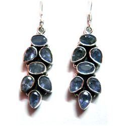 Natural 9.15g Tanzanite .925 Sterling Silver Earrings