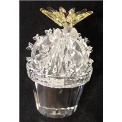 Swarovski Retired Figurine Mint in Box Flowering Cactus