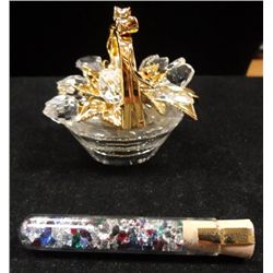 Swarovksi Timeless Treasures, Flower Basket/Trinket Box, Mint