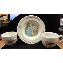 Vintage Wedgwood 6 piece Peter Rabbit Children's Tea Set
