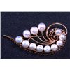 Image 1 : Vintage 18K Gold Brooch with pearls