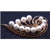 Image 2 : Vintage 18K Gold Brooch with pearls