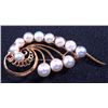 Image 3 : Vintage 18K Gold Brooch with pearls