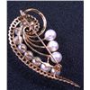 Image 4 : Vintage 18K Gold Brooch with pearls