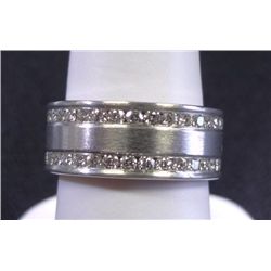 Benchmark 14K White Gold Eternity Band with Diamonds, Size 6