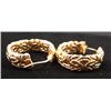 Image 7 : Estate Set of 14K Yellow gold Earrings, Bracelet and Ring with diamonds.