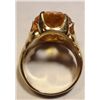 Image 3 : ESTATE JEWELRY Very heavy 18k yellow gold ring sign with an Oval Citrine