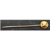 Image 1 : Exquisite 14K yellow gold intricately carved Bull Dog stick pin!