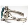 Image 3 : Navajo Spider Web Kingman Turquoise Sterling Silver Cuff Bracelet - Mary Ann Spencer