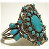 Image 2 : Navajo Turquoise Sterling Silver Cuff Bracelet - Dean Brown