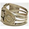 Image 3 : Old Pawn Navajo Sterling Silver Cuff Bracelet - T