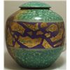 Image 1 : Non-Native Raku Painted & Glazed Pottery with Lid - Rick Loewenkamp