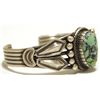 Image 2 : Old Pawn Navajo Carico Lake Turquoise Sterling Silver Cuff Bracelet - Raymond Beard