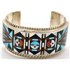 Image 1 : Zuni Multi-Stone Sterling Silver Bracelet - Ricky Vacit