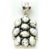Navajo White Buffalo Sterling Silver Pendant - Mary Ann Spencer