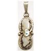 Zuni Wild Horse Sterling Silver Snake w/ Turquoise Eyes Pendant - Effie Calavaza
