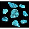 Image 2 : Non-Native Spider Web Kingman Turquoise Stone Lot - 8 Stones - 126 Carat