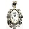 Navajo White Buffalo Sterling Silver Pendant - Mary Ann Spencer