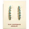 Image 1 : Zuni Turquoise Sterling Silver Half-Ring Post Earrings - Tomasita Lasarille