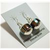 Image 2 : Zuni Multi-Stone Inlay Sterling Silver Sphere French Hook Earrings - Edison Yazzie