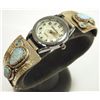 Image 1 : Zuni Opal Sterling Silver Snakes with Turquoise Eyes Women's Watch - Effie Calavaza