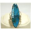 Navajo Turquoise Inlay Sterling Silver Women's Ring - Harold Smith
