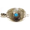 Navajo Turquoise Sterling Silver Hair Barrette - Joann Silver