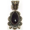 Old Pawn Navajo Dark Sugilite Sterling Silver Pendant - Kirk Smith