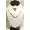 Image 1 : Dead Pawn Non-Native Diamond 14k Gold Necklace & Earrings Set - MWI?