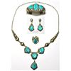 Image 1 : Navajo Sleeping Beauty Turquoise 4-Piece Set - Clem Nalwood