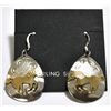Navajo 12k Gold Filled Horse Sterling Silver French Hook Earrings - Roger Jones