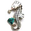 Zuni Seahorse Pendant & Pin - Valerie Comosona