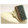 Image 2 : Zuni Turquoise Dots Sterling Silver Women's Ring - Sam Haloo