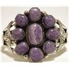 Navajo Charoite Sterling Silver Cuff Bracelet - Mary Ann Spencer