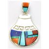 Navajo Multi-Stone Water Jug Pendant - Edison Yazzie / Lazuli